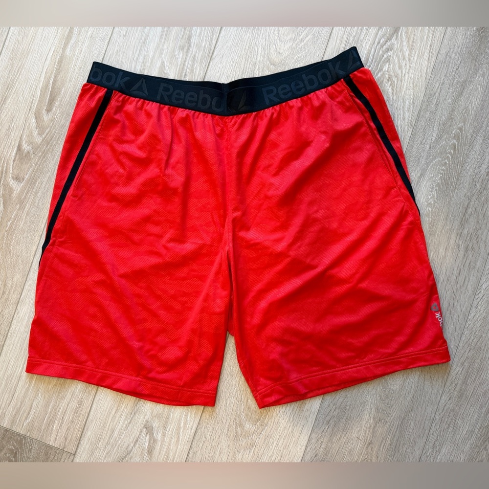 Reebok Speedwick Training Shorts - Men’s XL Red Athletic Basketball Shorts